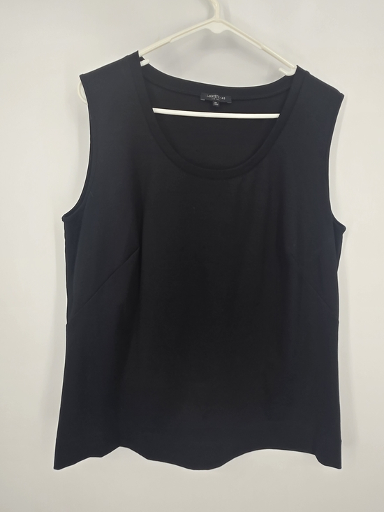 Lafayette 148 New York Tops - Lafayette 148 New York Black Scoopneck Sleeveless Tank 1X